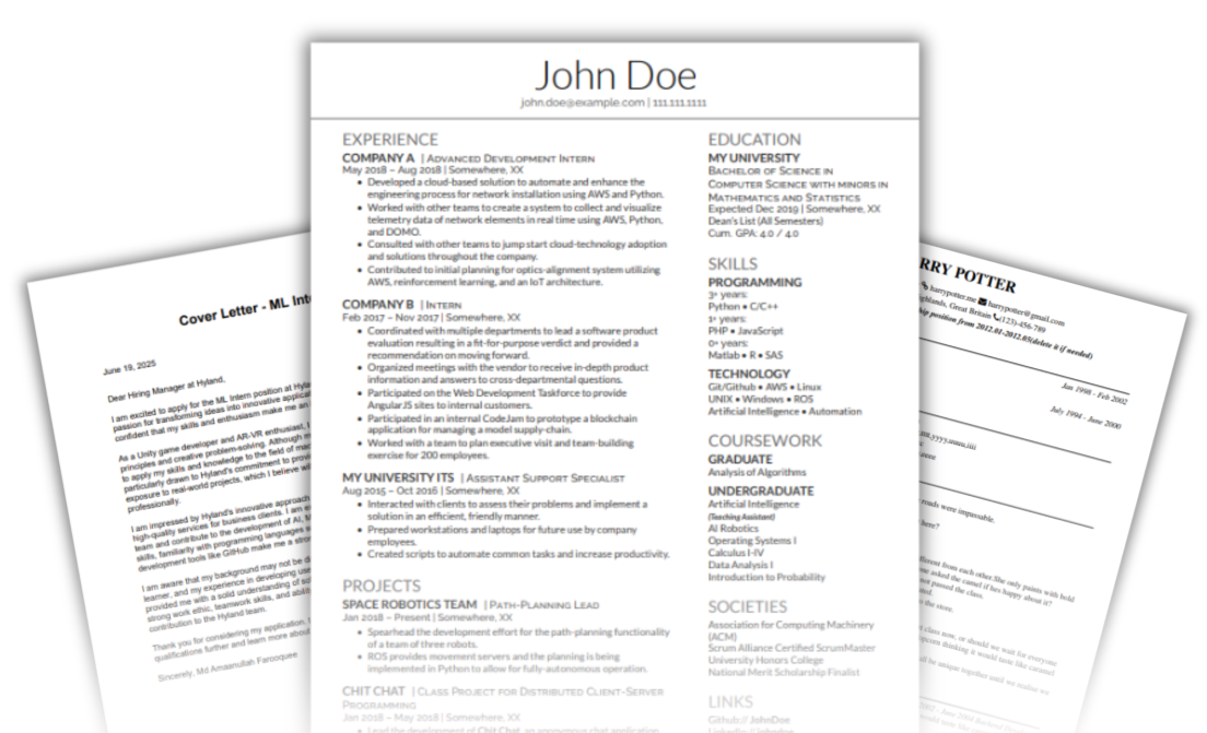 AI Resume Builder Interface